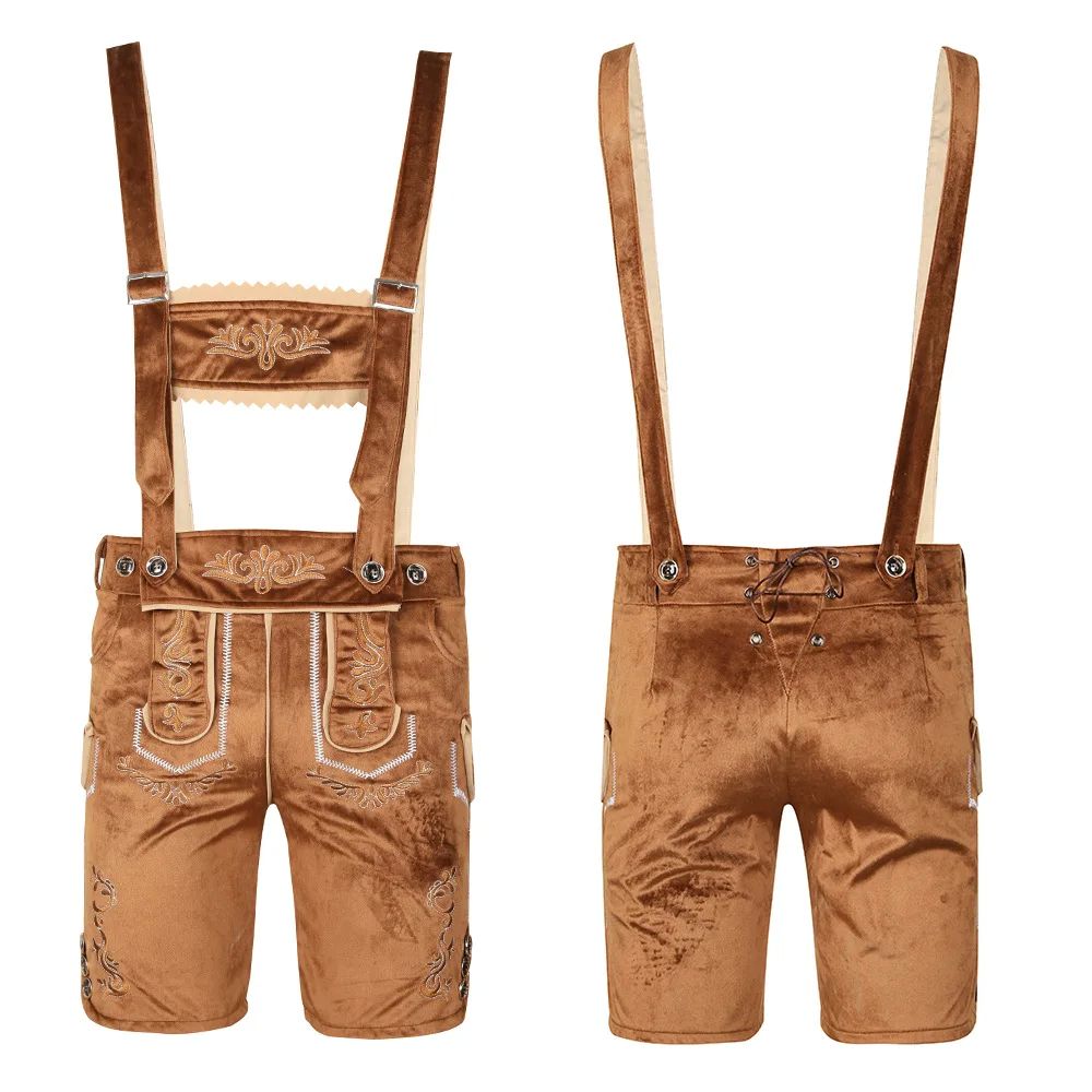 Embroidery Moisturizer - Męska koszula Lederhosen na Oktoberfest, strój