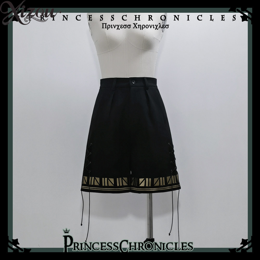 Embroidery In Egypt - Ouji Lolita Szorty Czarne w Stylu