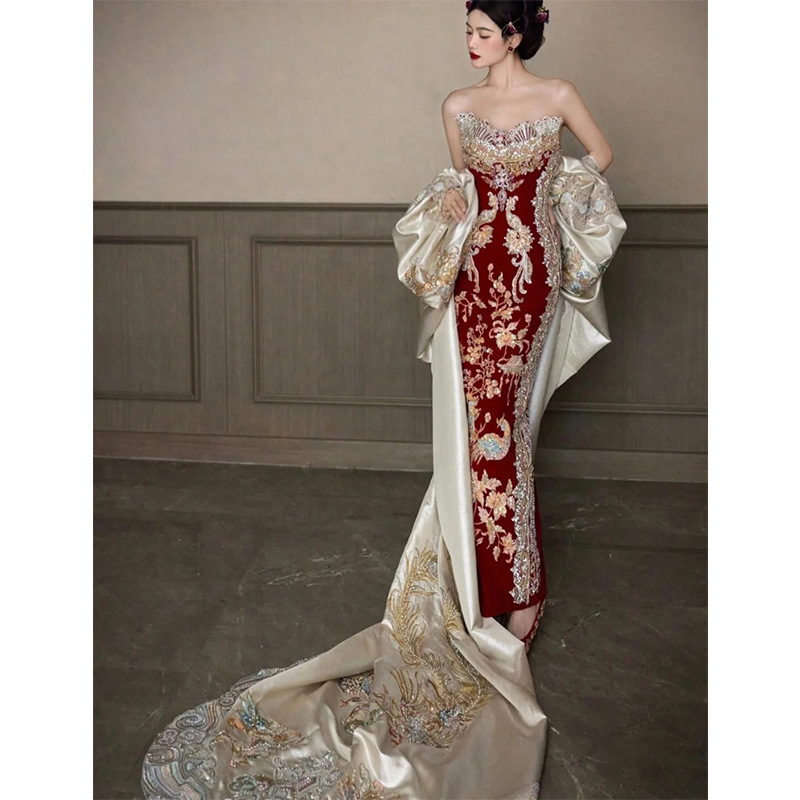 Odzież Xiuhe 2026 Nowa Sukienk – Embroidery In Indonesia recenzja i cena