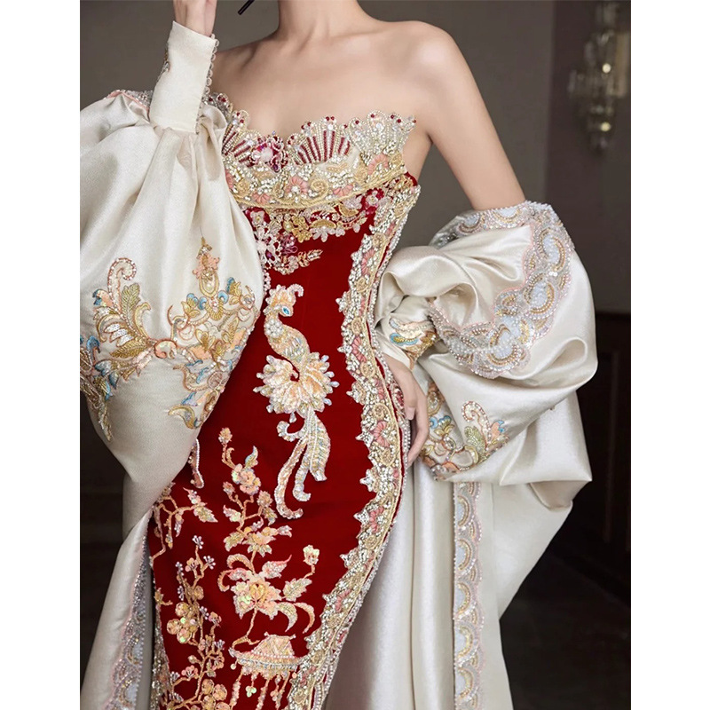 Odzież Xiuhe 2026 Nowa Sukienk – Embroidery In Indonesia recenzja i cena