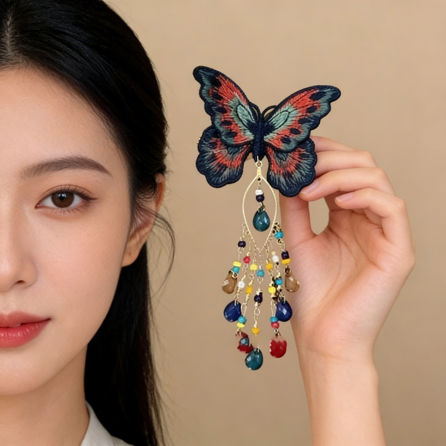 Nowe chińskie spinki do włosów – Embroidery Glass Beads recenzja i cena
