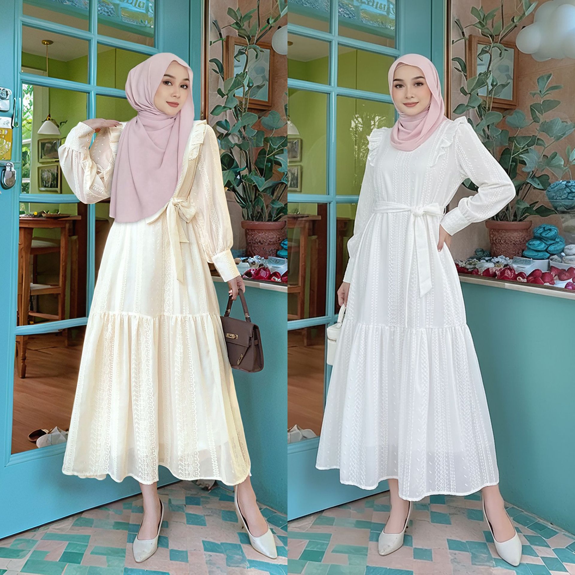 Muzułmańska sukienka damska do – Embroidery In Indonesia recenzja i cena